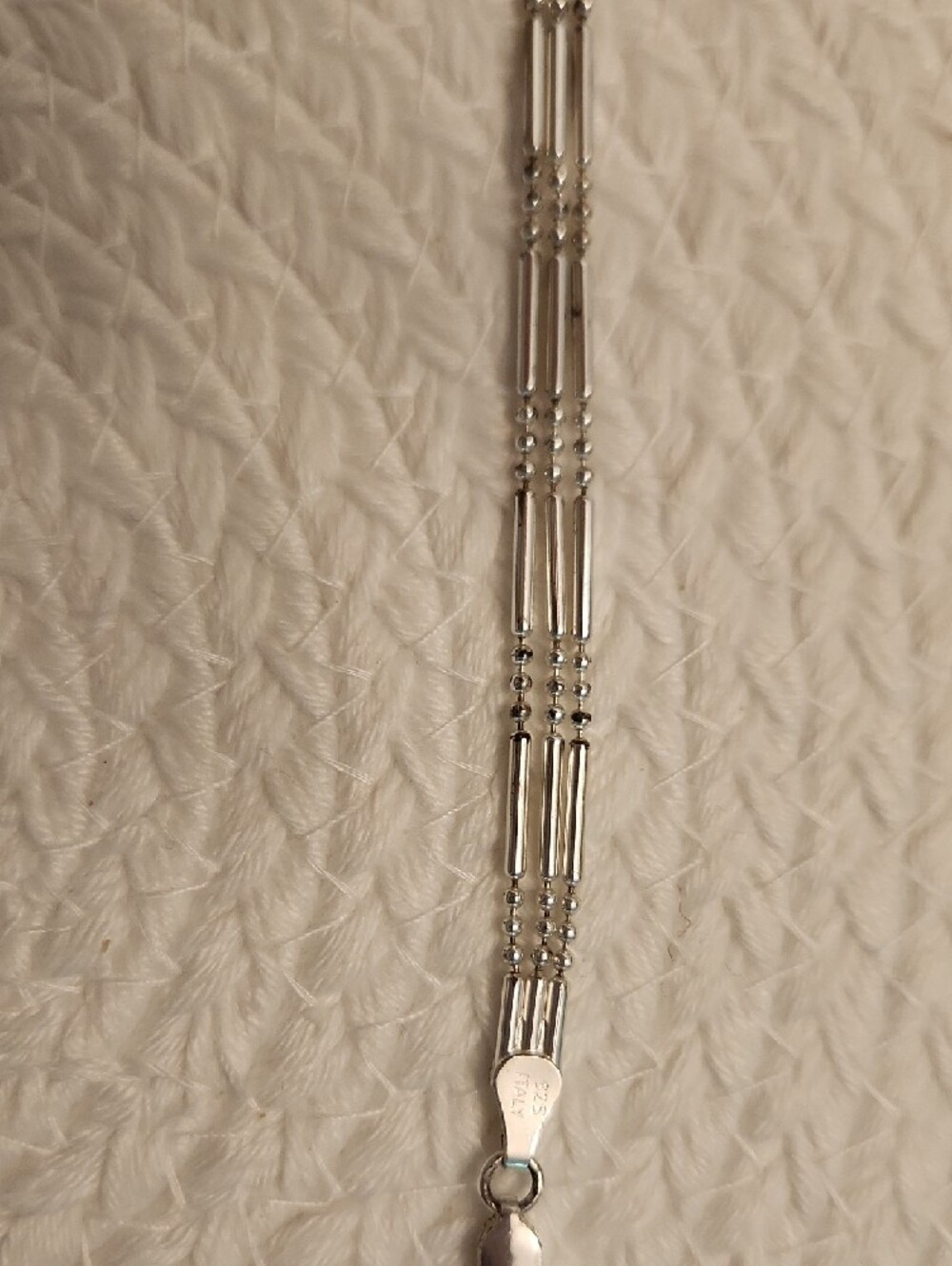Sterling Multi-Bar Chain Necklace - Silver - Picture 4 of 6